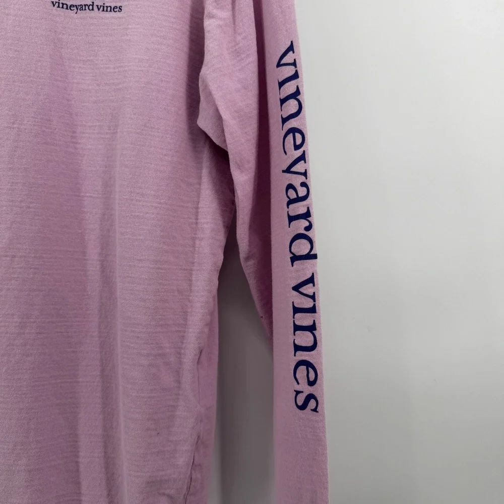 Vineyard Vines Women's Pink Hoodie Long Sleeve Whale Logo Cotton Size M Coastal‎ - Picture 3 of 13
